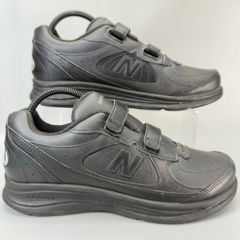 New‎ Balance 577 Men 7.5 7 1/2 D Walking Shoe NWOB USA Black Hook Loop Leather